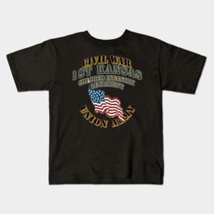 Civil War - 1st Kansas Colored Infantry Regiment - USA X 300 Kids T-Shirt